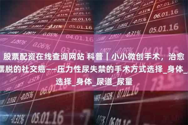 股票配资在线查询网站 科普｜小小微创手术，治愈女性难以摆脱的社交癌——压力性尿失禁的手术方式选择_身体_尿道_尿量